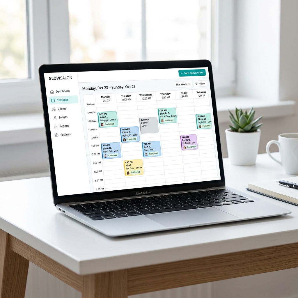 Appointment reminder and confirmation workflow visual for Swalook